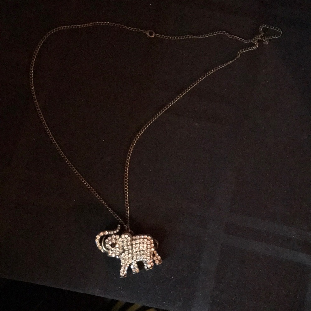 Elephant necklace double sided